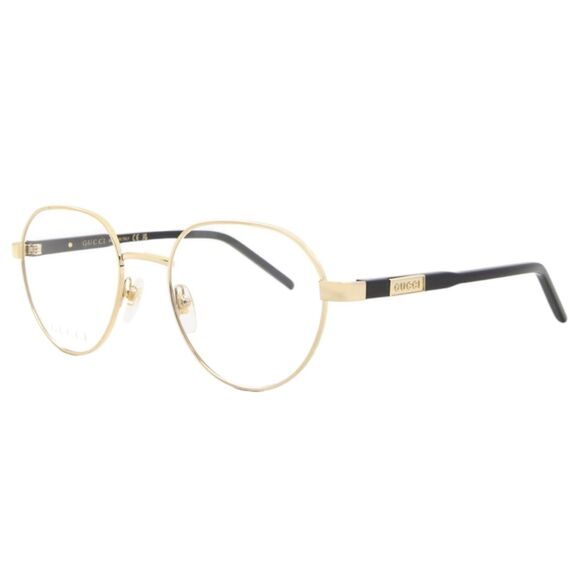 Gucci GG11620 Eyeglass Frames - Gold & Black, Full Rim, Round - Picture 5 of 6